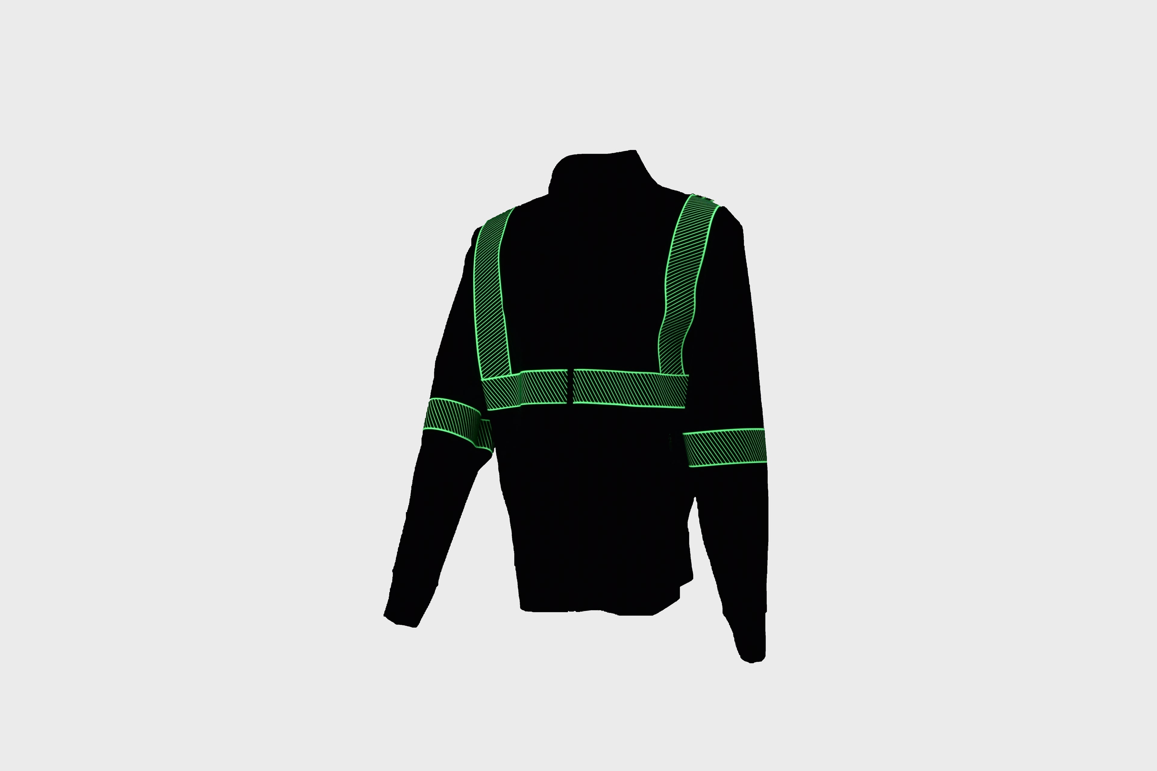 Reflective and Phosphorescent Zip Sweatshirt